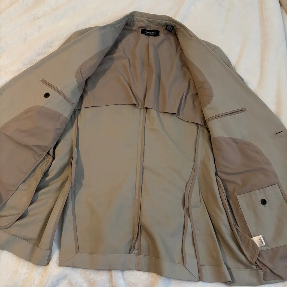 Claiborne Classic Linen Tan Blazer Sportcoat‎ Size 40